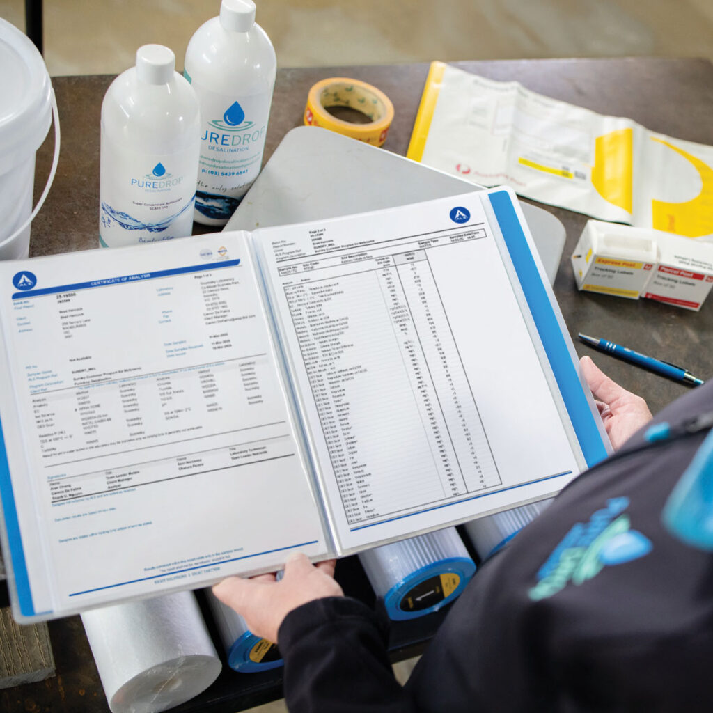 Puredrop Desalination Water Test Results